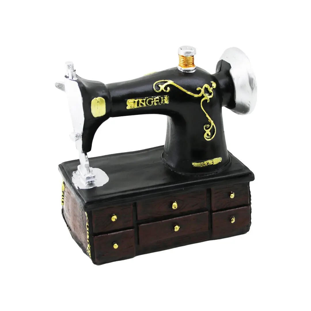 DİKİŞ MAKİNESİ VİNTAGE DEKORATİF BİBLO 20X15X8.5CM REÇİNE (4745)