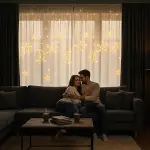Ay ve Yıldız Figürlü Kumandalı 12 Sarkıtlı 120 LED Dekor Işık – Dekoratif Ortam ve Masaüstü Aydınlatması (4745)-2