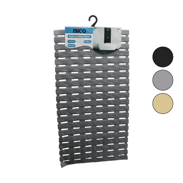 DİKDÖRTGEN-EKO PVC   VANTUZ-RENKLİ  KAYDIRMAZ BANYO - KÜVET PASPAS37X68CM (4745)