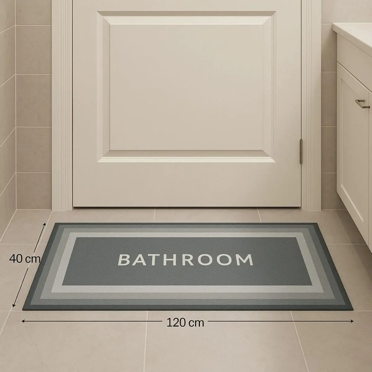 Sihirli Süper Su Emici Kaymaz Tabanlı Uzun Paspas 40*120 cm (4745)-5