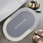 Sihirli Süper Su Emici Kaymaz Tabanlı Oval Paspas 40*60 cm (4745)-1