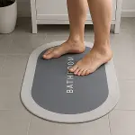 Sihirli Süper Su Emici Kaymaz Tabanlı Oval Paspas 40*60 cm (4745)-2