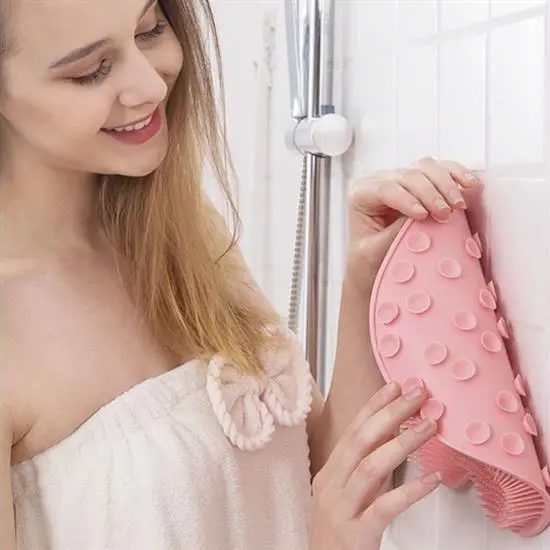Çok Amaçlı Esnek Yumuşak Banyo El Ayak Vücut Plastik Duş Matı Plastik Banyo Matı (4745)-5