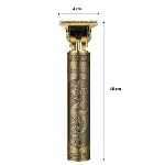 Vintage Görünümlü Güçlü 4 Farklı Başlıklı USB ŞarjlI Manuel Tıraş Makinası (4745)-5