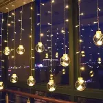 10 Sarkıtlı Kumandalı Dekoratif Top İçi Mini Toplu LED Günışığı Rengi Dekoratif Aydınlatma (4745)-5
