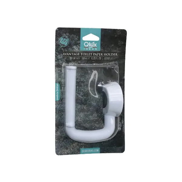 QLUX L-00107 AVANTAGE TUVALET KAĞITLIK BEYAZ PLASTİK YAPIŞKANLI - VİDALI MONTAJ (4745)
