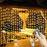 300 Ledli 10 Sarkıt Perde Led Işık-8 Fonksiyon, Uzaktan Kumandalı, 3x3 Metre (4745)-1