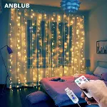 300 Ledli 10 Sarkıt Perde Led Işık-8 Fonksiyon, Uzaktan Kumandalı, 3x3 Metre (4745)-4