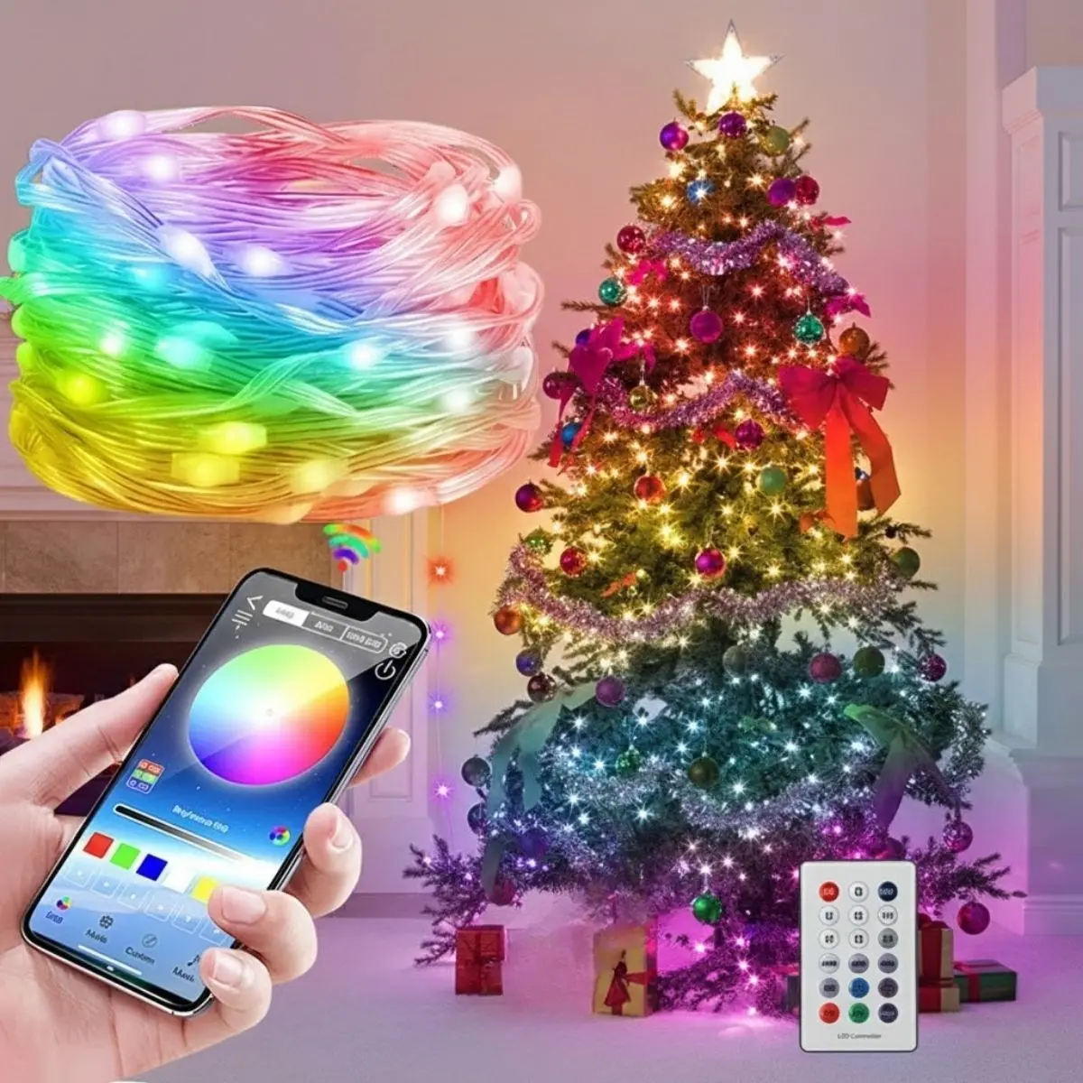 10 MT Uzaktan Kumandalı USB LED Işık – Çok Modlu Dekoratif Ortam Aydınlatmas (4745)