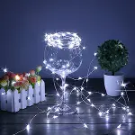 Pilli 5 metre Dekoratif Peri Led Beyaz Aydınlatma Süsleme Lambası (4745)-5