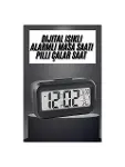 Masaüstü Saat Takvim Termometre Beyaz Siyah (4745)-3