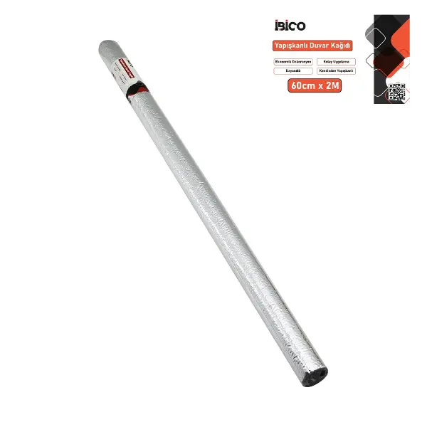 2MT X 60CM ALÜMİNYUM GÜMÜŞ TEZGAH ÜSTÜ FOLYO STİCKER - DUVAR KAĞIT KENDİNDEN YAPIŞKANLI - EKO DEKORASYON - DAYANIKLI (4745)