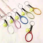 Gerçekçi Tenis Raketi Tasarımlı Şık Anahtarlık Kolye Çanta Süsü Tennis Keychain (4745)-2