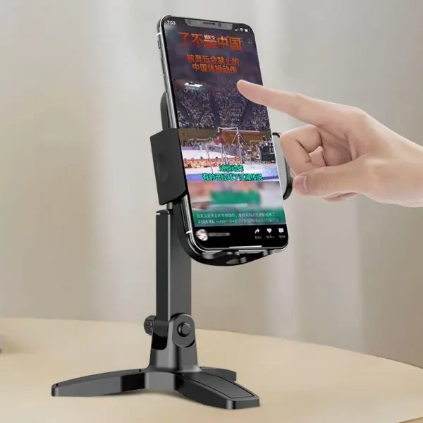Masaüstü Telefon Standı 360 Derece Dönebilen Başlıklı Ayaklı Telefon Tripodu (4745)