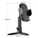 Masaüstü Telefon Standı 360 Derece Dönebilen Başlıklı Ayaklı Telefon Tripodu (4745)-5