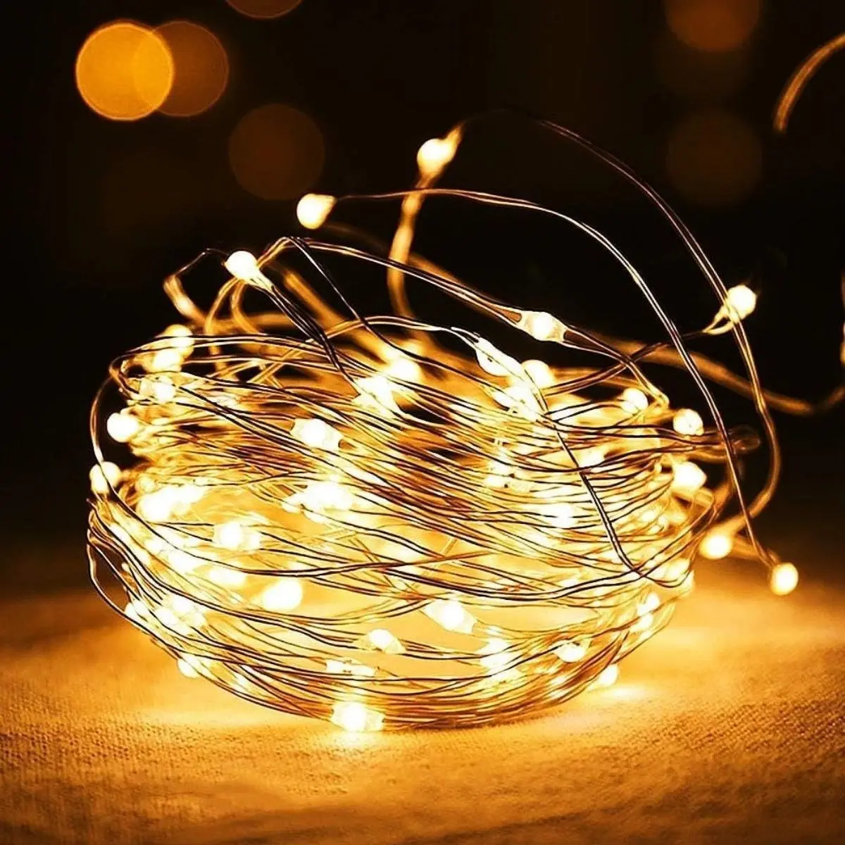Sarı Peri LED Flaşlı Işık – 3 Metre Dekoratif Oda ve Organizasyon Aydınlatması (4745)