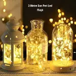 Sarı Peri LED Flaşlı Işık – 3 Metre Dekoratif Oda ve Organizasyon Aydınlatması (4745)-4