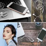 İphone Ucu Çıkışlı Pop Up Kulakiçi Yumuşak Kontrol Tuşlu Kulaklık (4745)-2