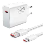 33W Hızlı Şarj Adaptörü – Type-C Kablolu, USB Çıkışlı, Akıllı Şarj Destekli Duvar Tipi Şarj Cihazı (4745)-1