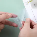 Eşya Sabitleme Askısı 10 Çift Şeffaf Çift Taraflı Yapışkanlı Geçmeli Klips (4745)-3