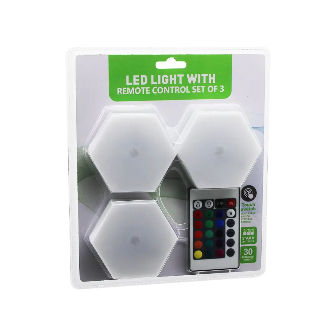 3PCS - ALTIGEN - RGB   KUMANDALI - PİLLİ - DOKUNMATİK  LAMBA SETİ  6 LED (4745)