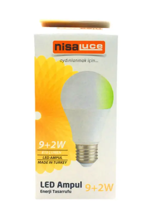 9+2W E27 BEYAZ-YEŞİL LED AMPUL (4745)
