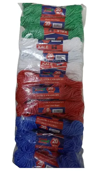 KALE Plastik Çamaşır ipi 20 Metre 24 Adet (4745)