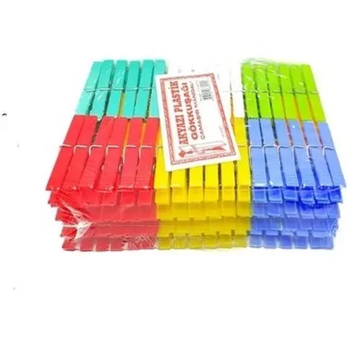 PLASTİK GÖKKUŞAĞI MANDAL 144 PARÇA (4745)