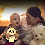 5 Farklı Renk Modlu Panda Figürlü Pofuduk LED Gece Lambası–Yumuşak Dokulu Çocuk Odası ve Dekoratif Şarjlı Ortam Işığı (4745)-4