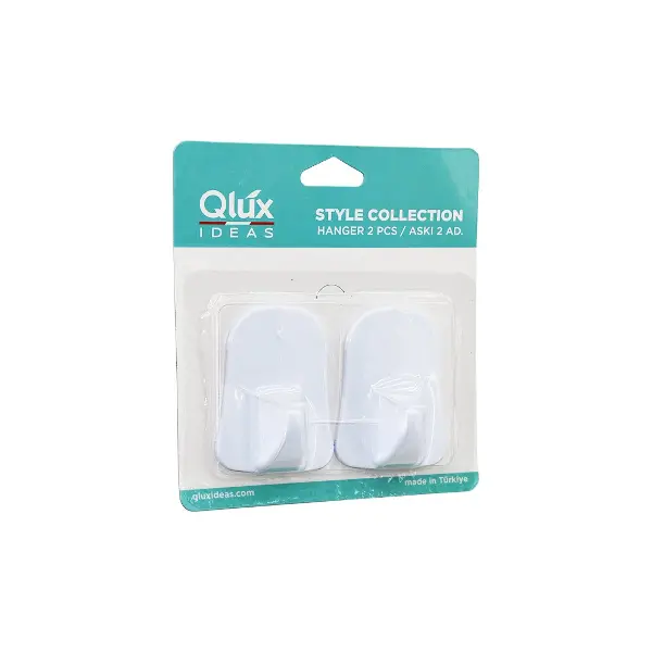 QLUX L-00735 2PCS OPAK BEYAZ PLASTİK ASKI (4745)