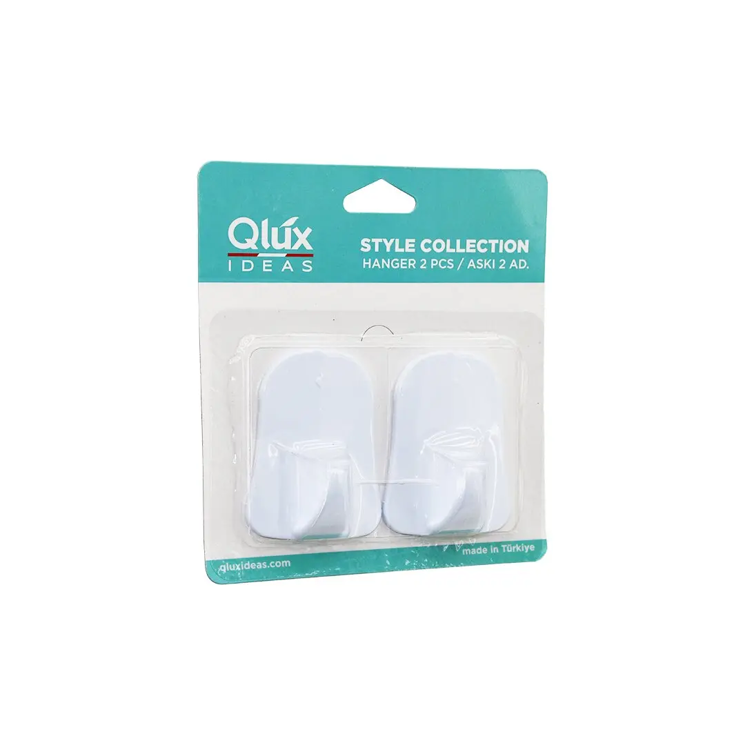 QLUX L-00735 2PCS OPAK BEYAZ PLASTİK ASKI (4745)