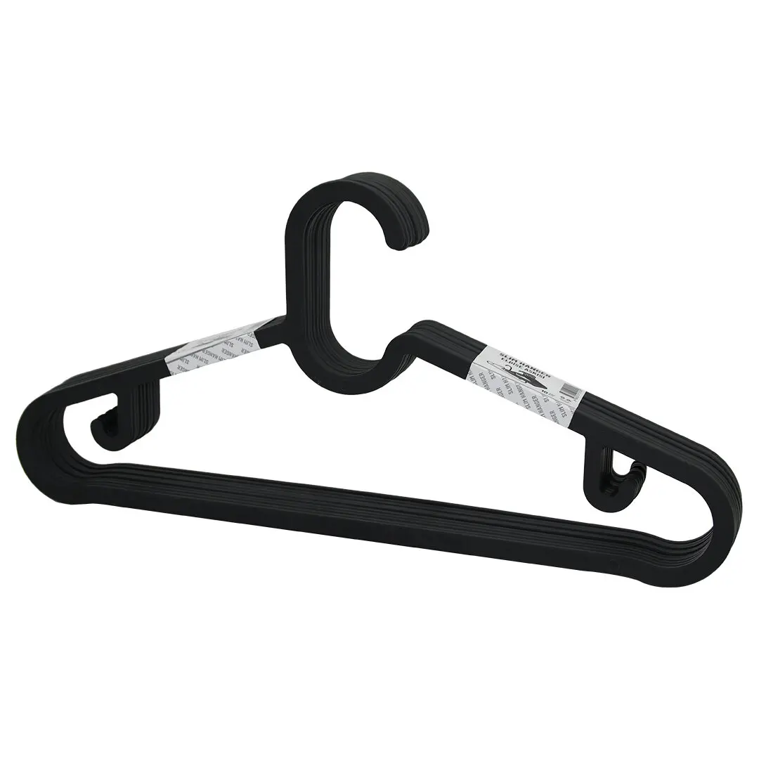 10PCS PLASTİK - ANTRASİT GRİ ELBİSE ASKISI (4745)