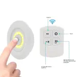 3&amp;apos;lü Uzaktan Kumandalı Pilli Yapışkanlı Kablosuz Led Spot Lambalar (4745)-2
