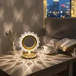Güneş Şeklinde Kristal LED Masa Lambası – Dokunmatik, 3 Renk Işık Modlu, Şarjlı Mini Dekoratif Gece Lambası (4745)-1