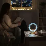 Güneş Şeklinde Kristal LED Masa Lambası – Dokunmatik, 3 Renk Işık Modlu, Şarjlı Mini Dekoratif Gece Lambası (4745)-3