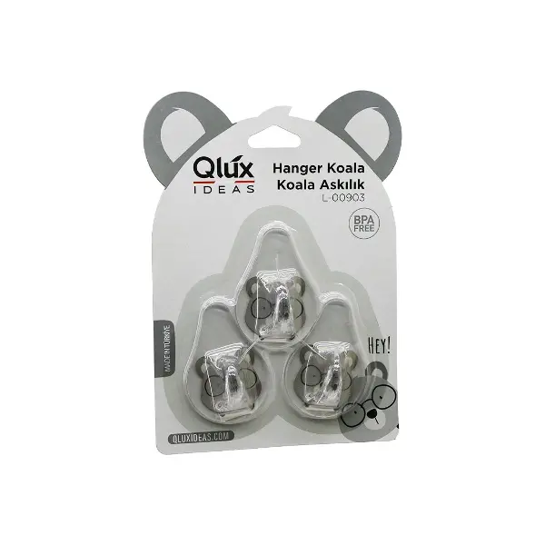 3PCS KOALA ASKI ŞEFFAF ASKI YAPIŞKANLI MONTAJ (4745)