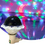 Kristal Gökyüzü Modlu Yıldızlı Hareketli 360 Derece Dönen Kristal Led Ampül (4745)-1