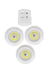 3lü Uzaktan Kumandalı Yapışkanlı Kablosuz Led Spot Lambalar (4745)-2