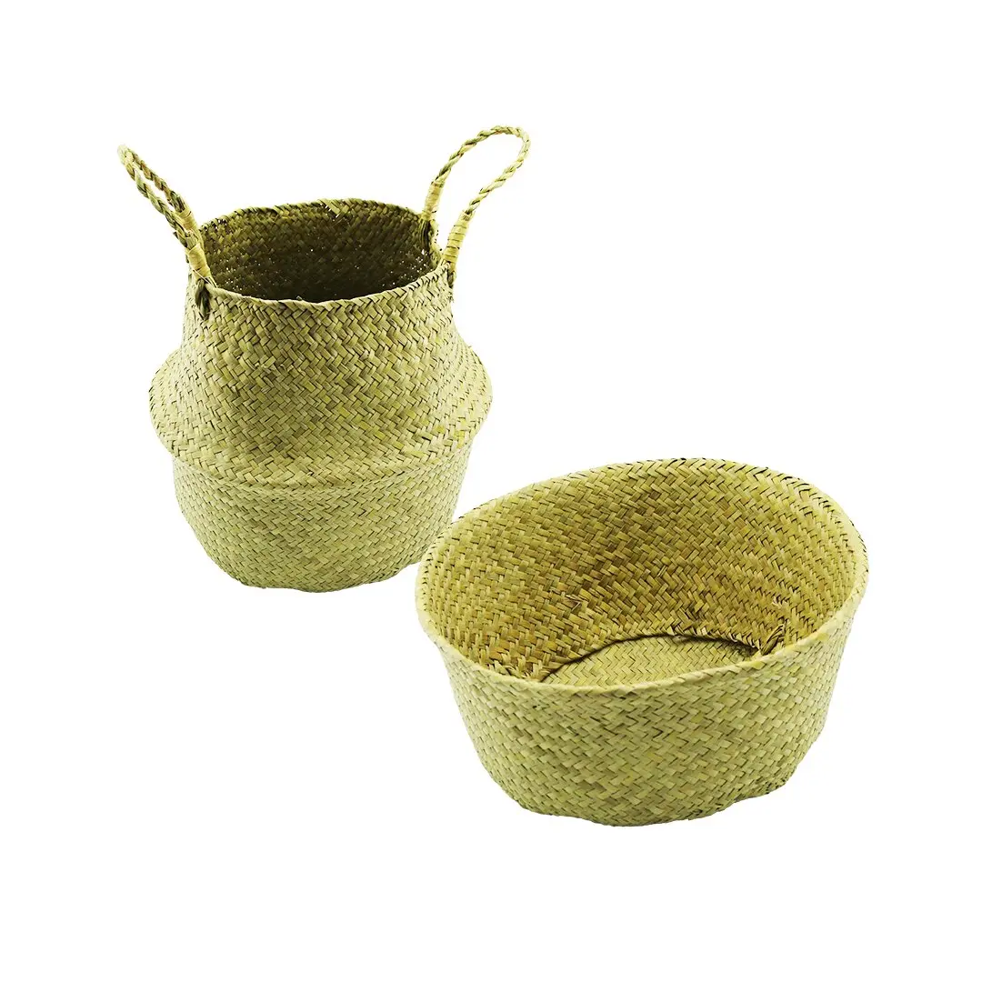 2IN1: KULPLU - KULPSUZ  HASIR ORGANİZER SEPET Ç: 33---25CMY:15-30CM (4745)