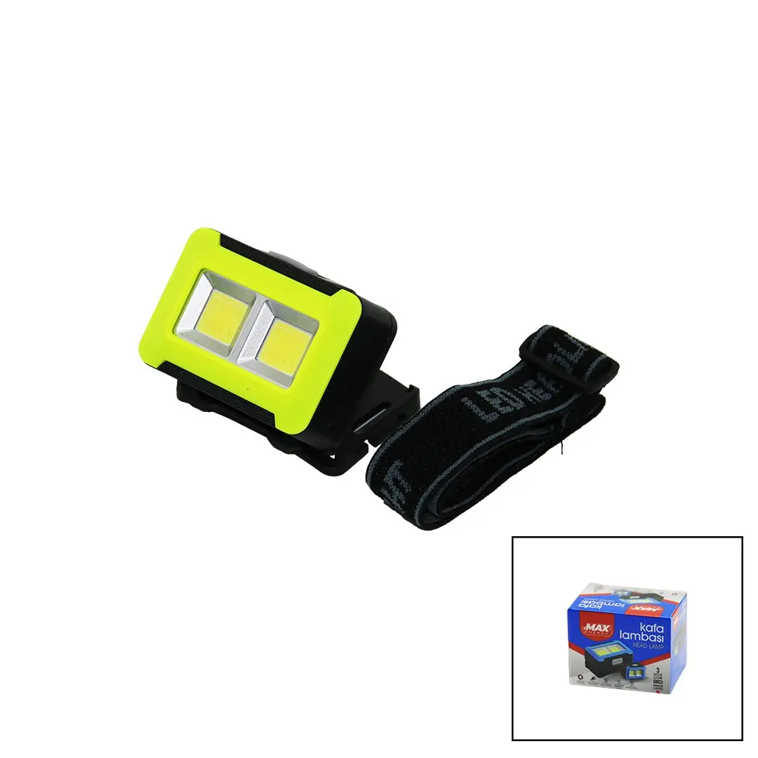 PİLLİ 3W COB LED KAFA LAMBASI FENER 3-KADEME IŞIK AYARI - FLAŞÖR  4.5V 150LÜMEN (4745)