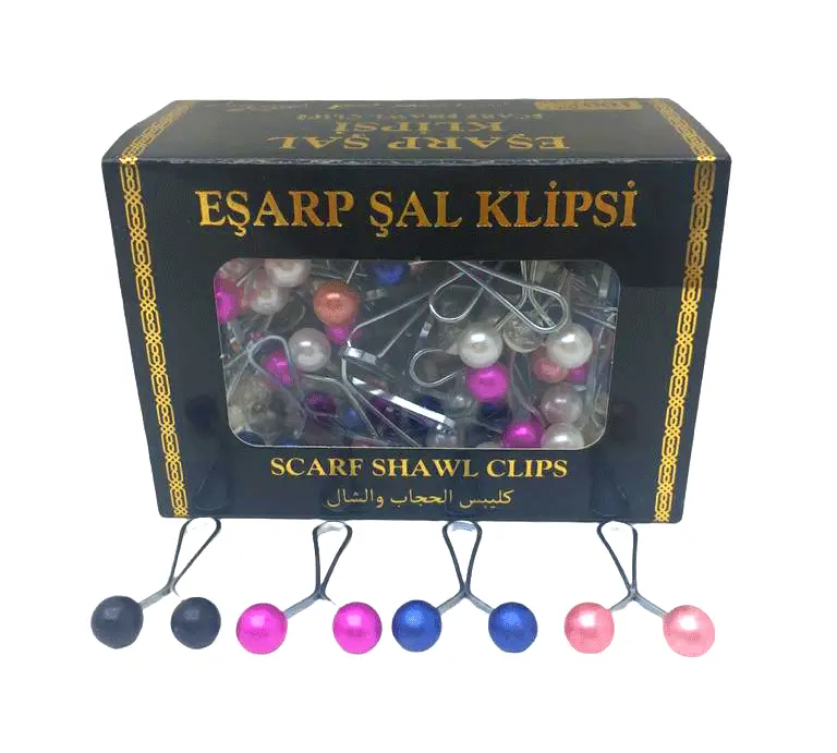 RENKLİ 100 PARÇA  EŞARP BAŞÖRTÜ - ŞAL KLİPSİ (4745)