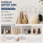 SİLİKON 5 KOLLU ŞEFFAF YAPIŞKAN ASKI (4745)-2