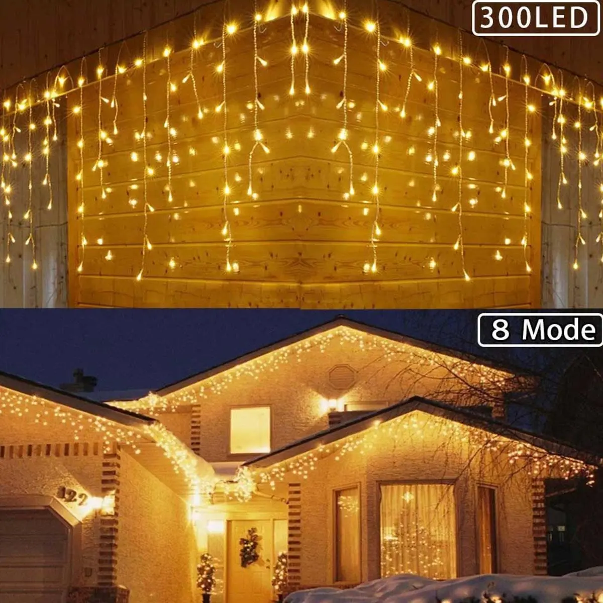 8 Fonksiyonlu 16 Saçaklı Perde Led 3 x 1 (Günışığı) (4745)