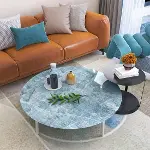 Mermer Desenli Masa Tezgah Mutfak Su Geçirmez Yapışkanlı Folyo Sticker Mavi 5x0,6m (4745)-2