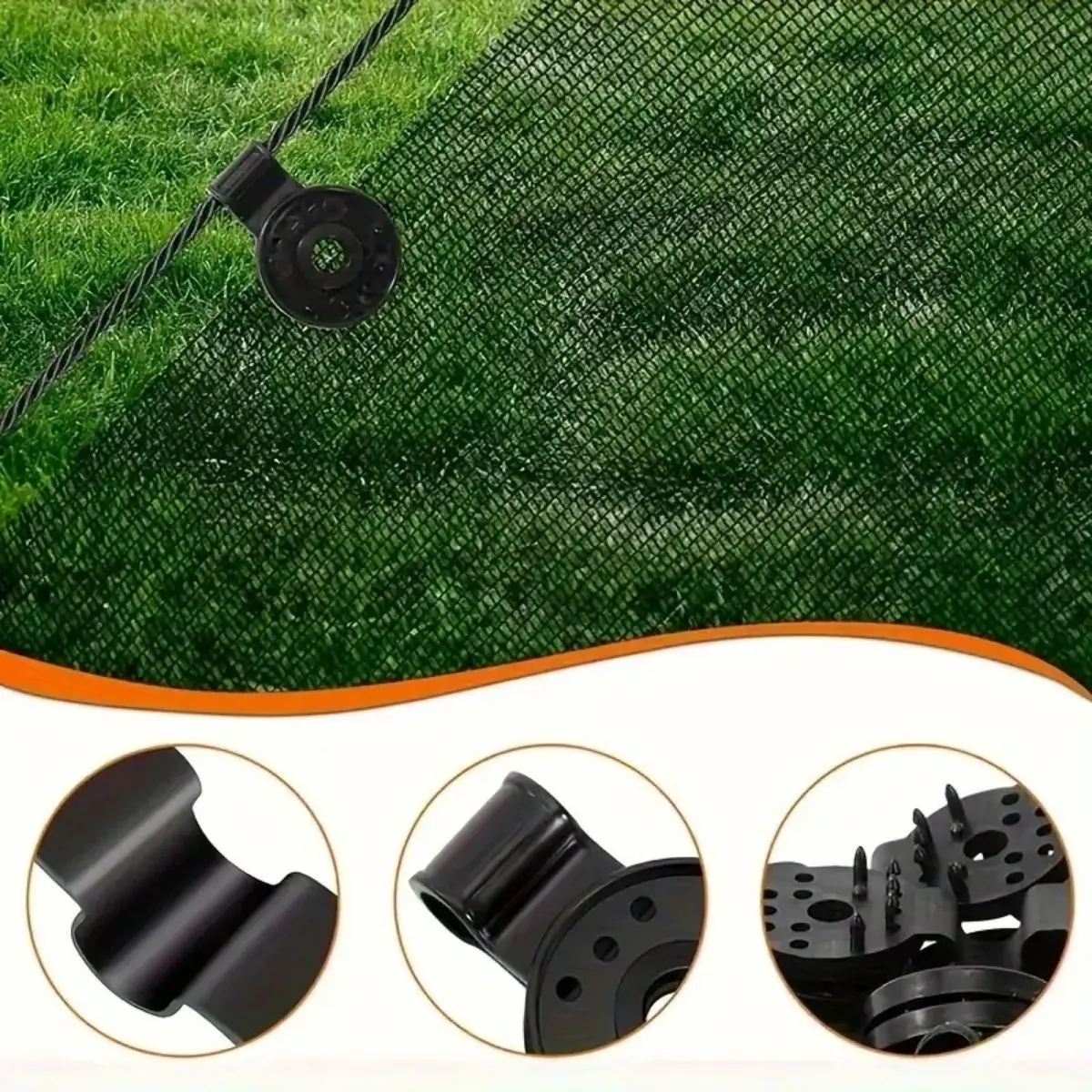 10 Adet Güneşlik Filesi Sabitleme Klipsleri, Gölgelik Bezi ve Brandalar İçin Dayanıklı Plastik Kelepçe Kancaları (4745)-3