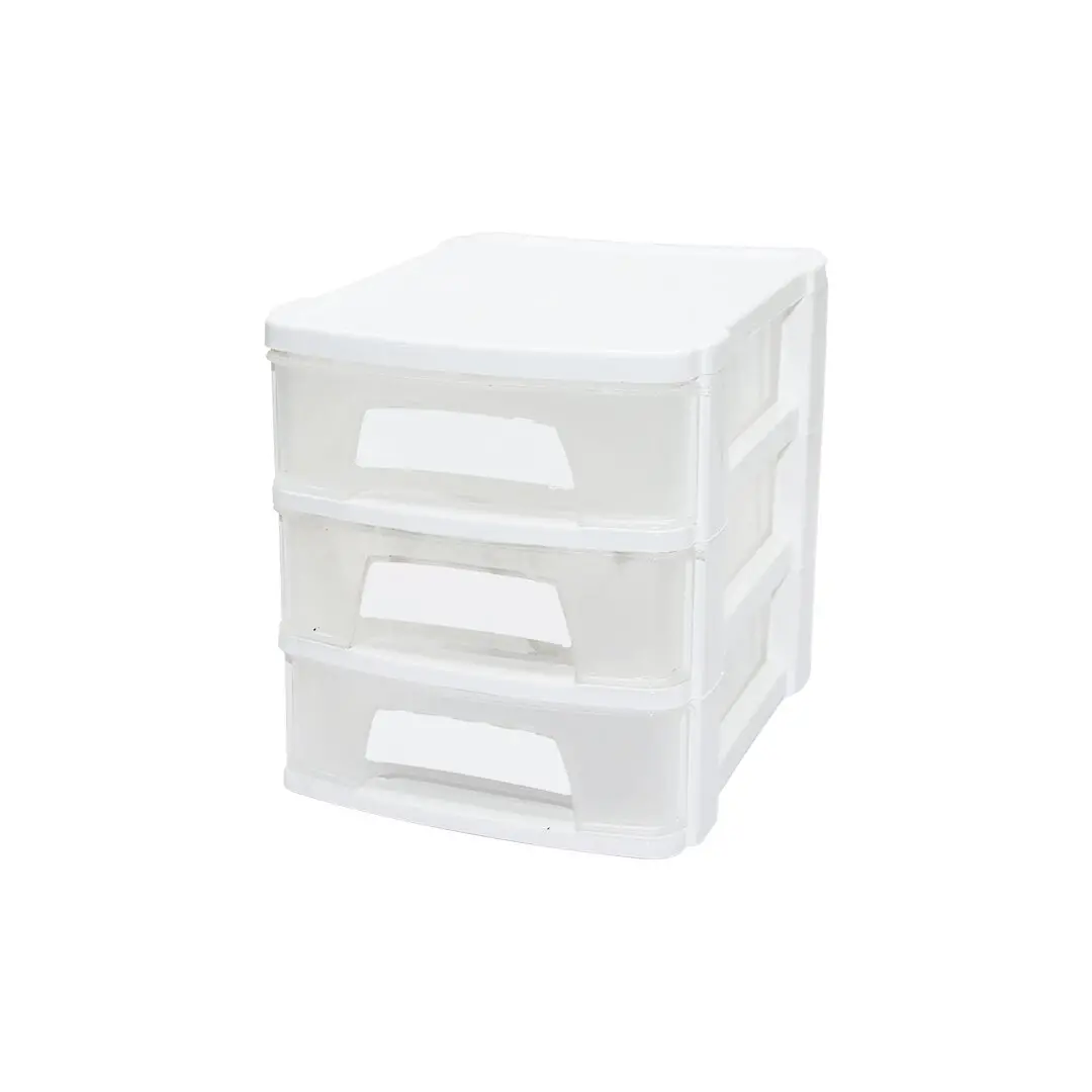 TONTON - NO:1 ÇEKMECE 3 KATLI 21.5X16.5X18.5 CM - SİYAH VEYA BEYAZ RENK GÖNDERİLİR (4745)