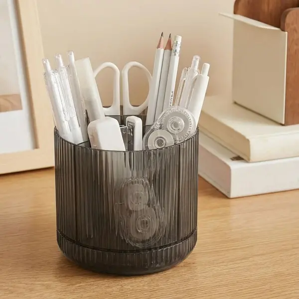 360° Dönebilen Plastik Organizer – Çok Amaçlı Mutfak, Banyo ve Makyaj Malzemesi Düzenleyici, Döner Masaüstü Stand (4745)