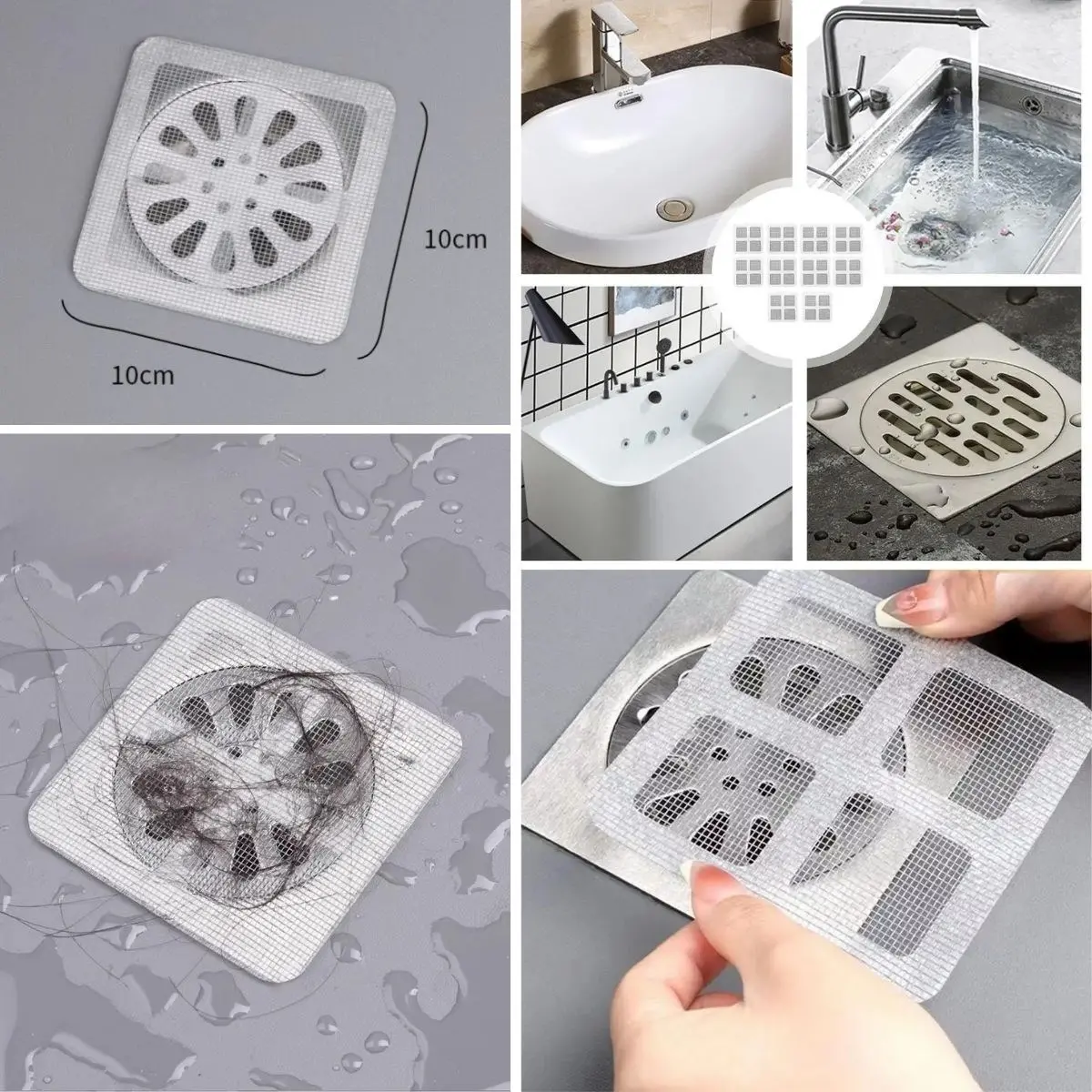 10'lu Banyo ve Mıutfak Lavabo Koku Önleyici ve Haşere Böcek Önleyici Gider Filtresi (4745)-5 10'lu Banyo ve Mıutfak Lavabo Koku Önleyici ve Haşere Böcek Önleyici Gider Filtresi (4745)-5
