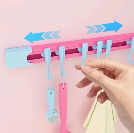 10 Kancalı Raylı Mutfak ve Banyo Düzenleyici Askı 30 cm (4745)-3
