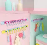 10 Kancalı Raylı Mutfak ve Banyo Düzenleyici Askı 30 cm (4745)-1